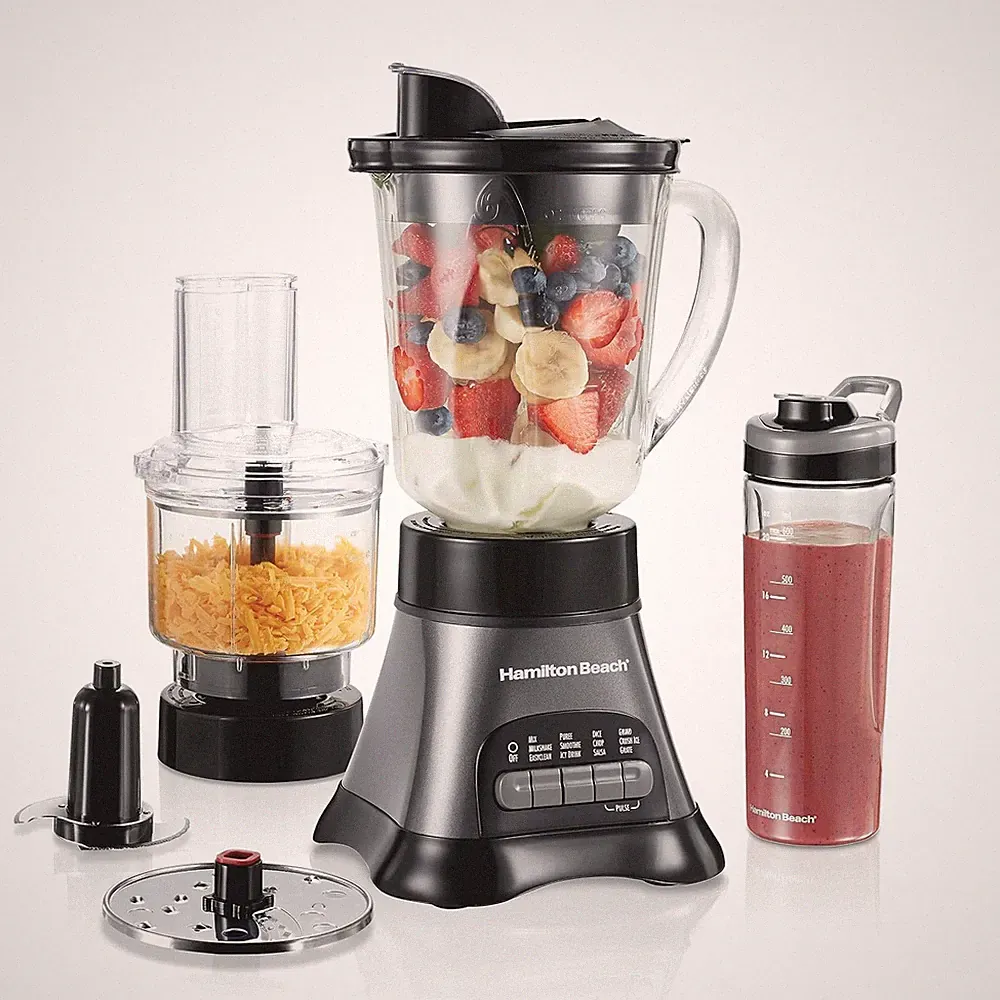 Blender and Food Processor Combo for Shakes & Smoothies, with 3 Cup Electric Foo