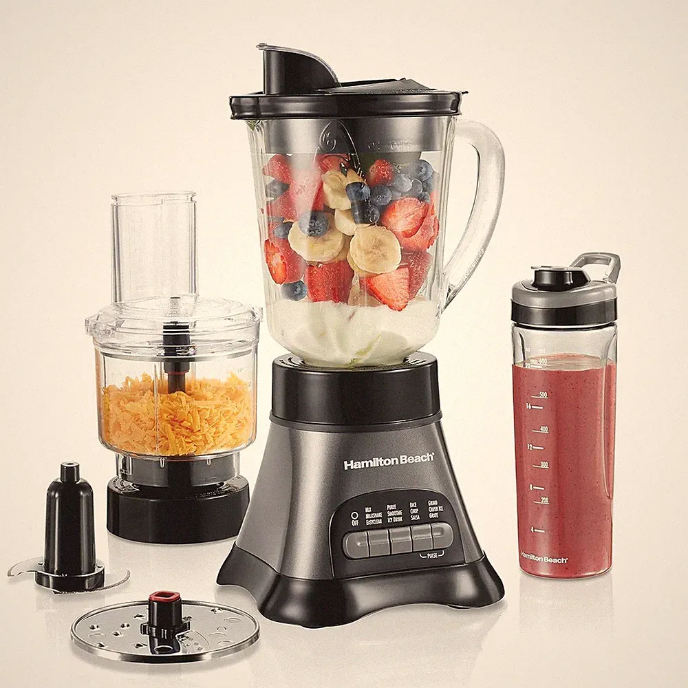 Blender and Food Processor Combo for Shakes & Smoothies, with 3 Cup Electric Foo