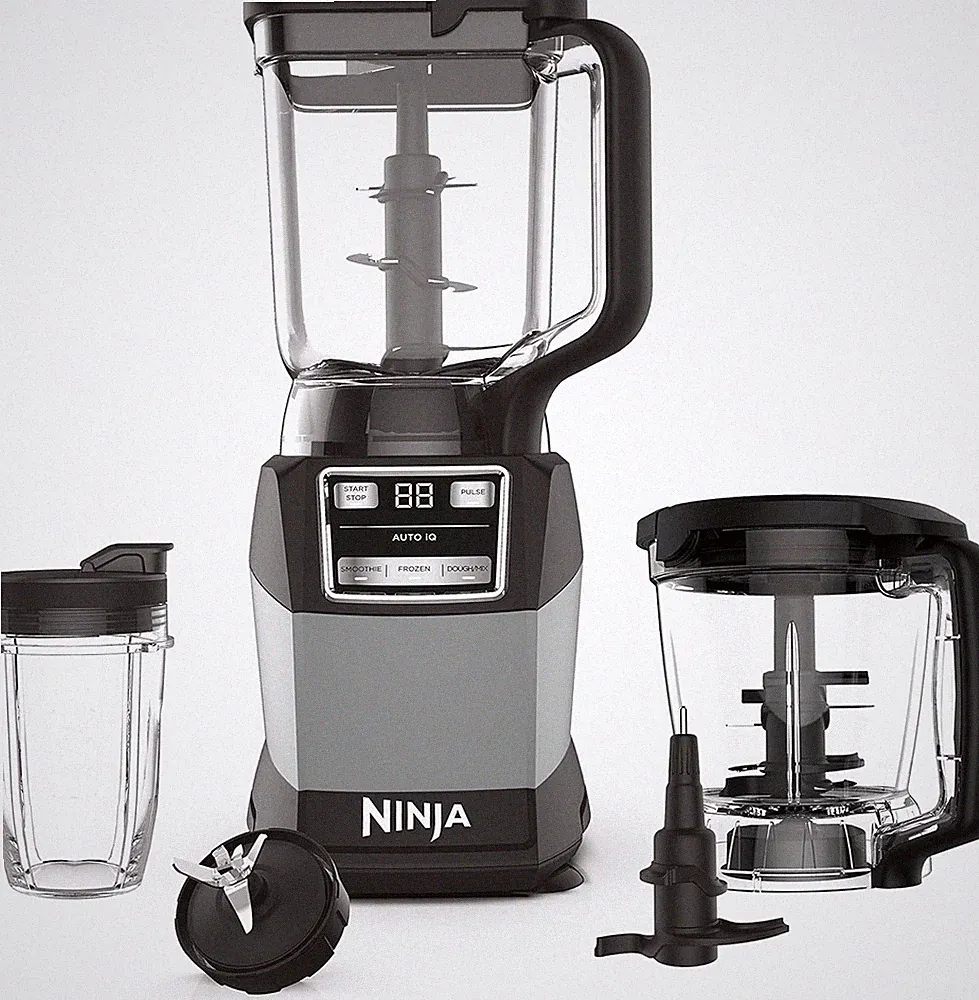 Blender, Compact Kitchen System, 1200W, 3 Functions for Smoothies, Dough & Froze