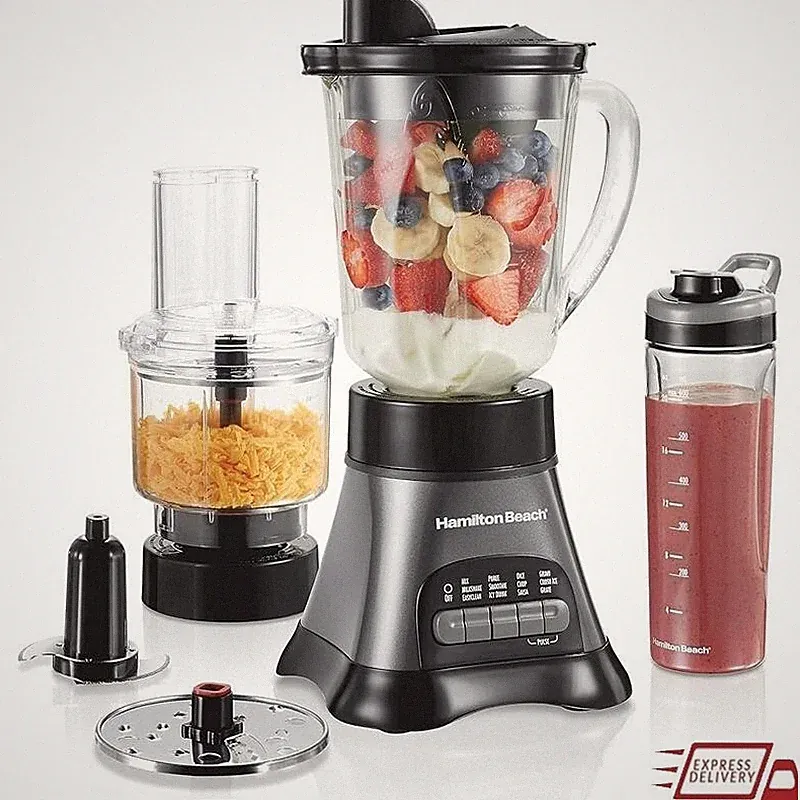 Blender Food Processor 40oz Glass Jar Portable Cup 700W Smoothies Shakes Chopper