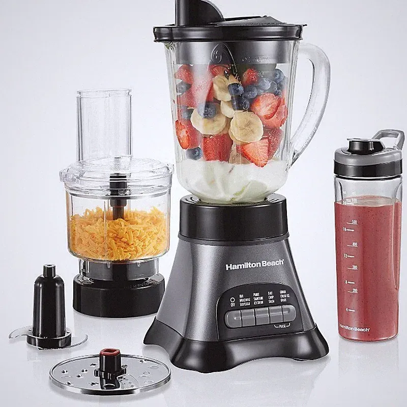 Blender for Shakes and Smoothies & Food Processor Combo With 40oz Glass Jar