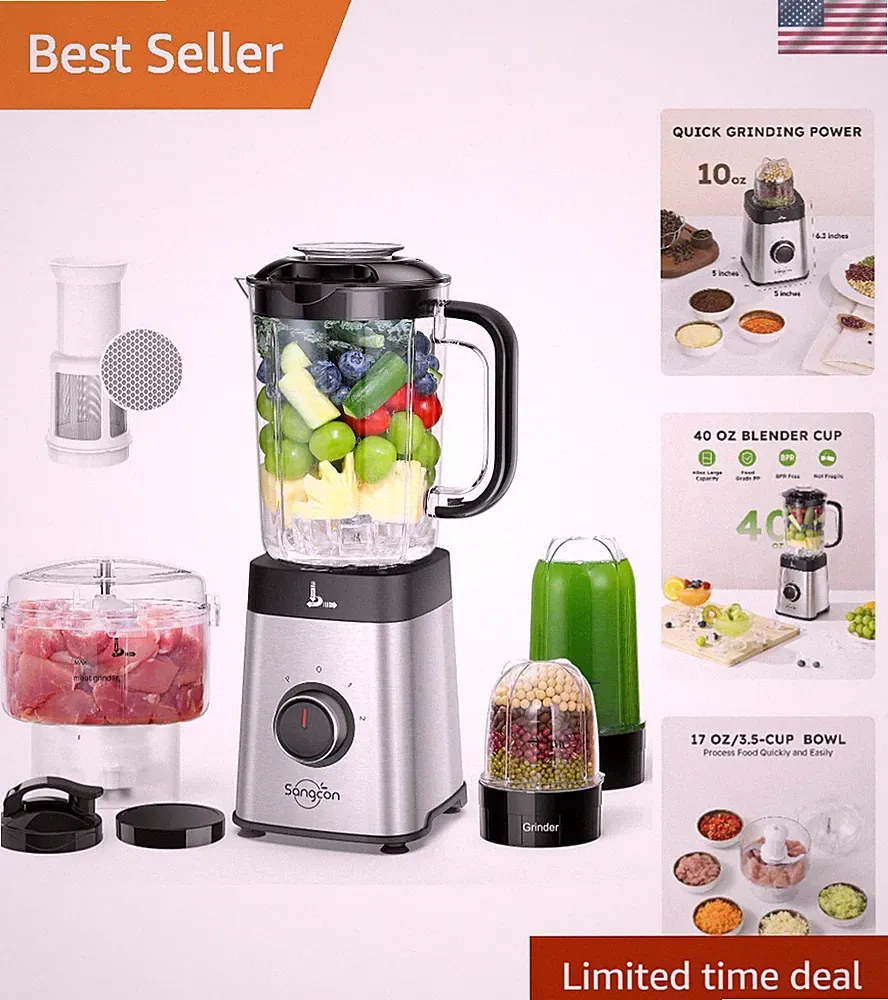 Blenders and Food Processor Combo for Kitchen, 5 in 1 Blender for Shakes and...