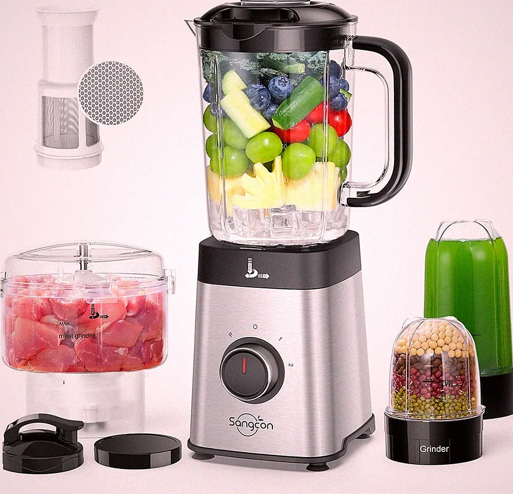 Blenders Food Processor Combo Kitchen 5 1 Blender Shakes Smoothies Meat 40 17oz