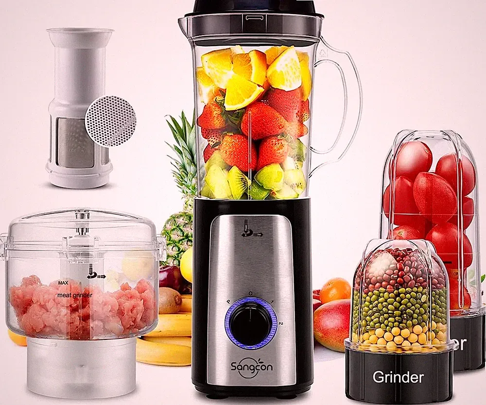 Blenders Kitchen 5-in-1 Food Processor Combo Smoothies Set BPA-Free 47oz Pitcher