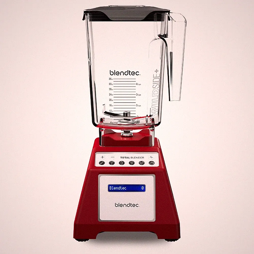 Blendtec Total Blender Classic Red 90oz WildSide+ Jar 10-Speed Control