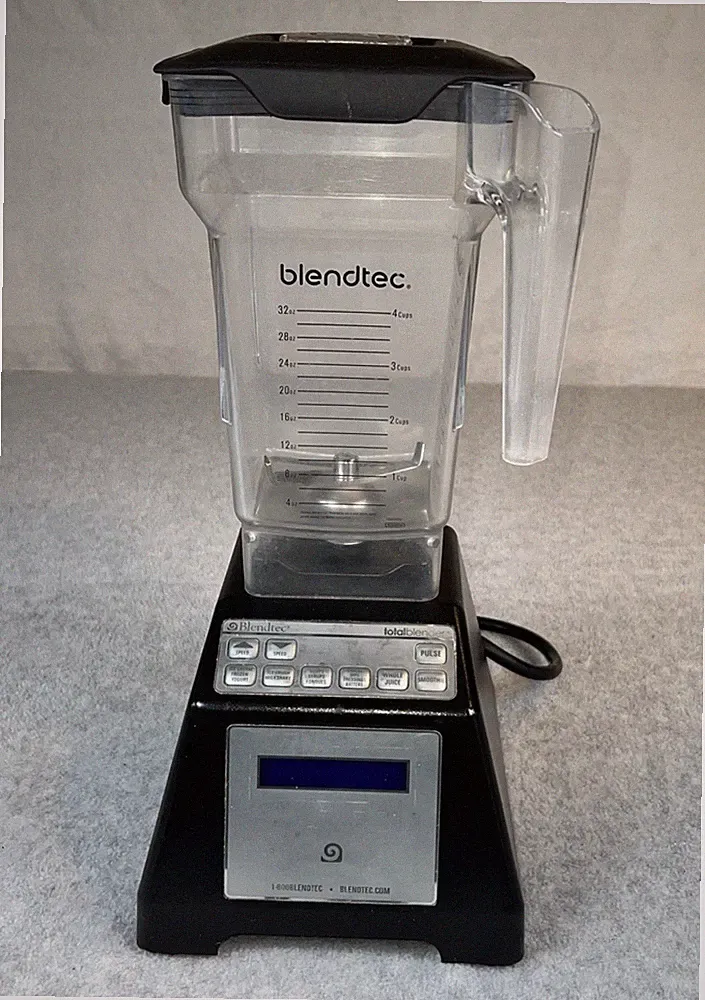 Blendtec Total Blender ES3 1560W w/ Jar Lid Black Made in USA 00992 Cycles
