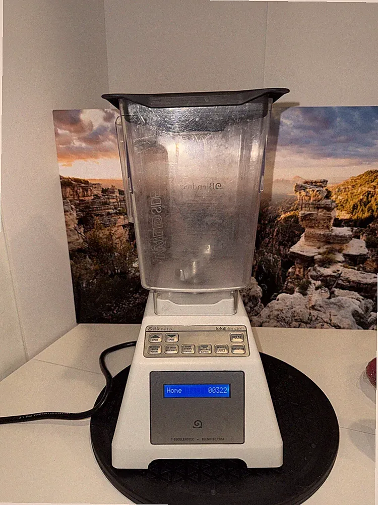 Blendtec Total Blender ES3 1560W w/ Jar Lid White Made in USA Clean 322 Cycles