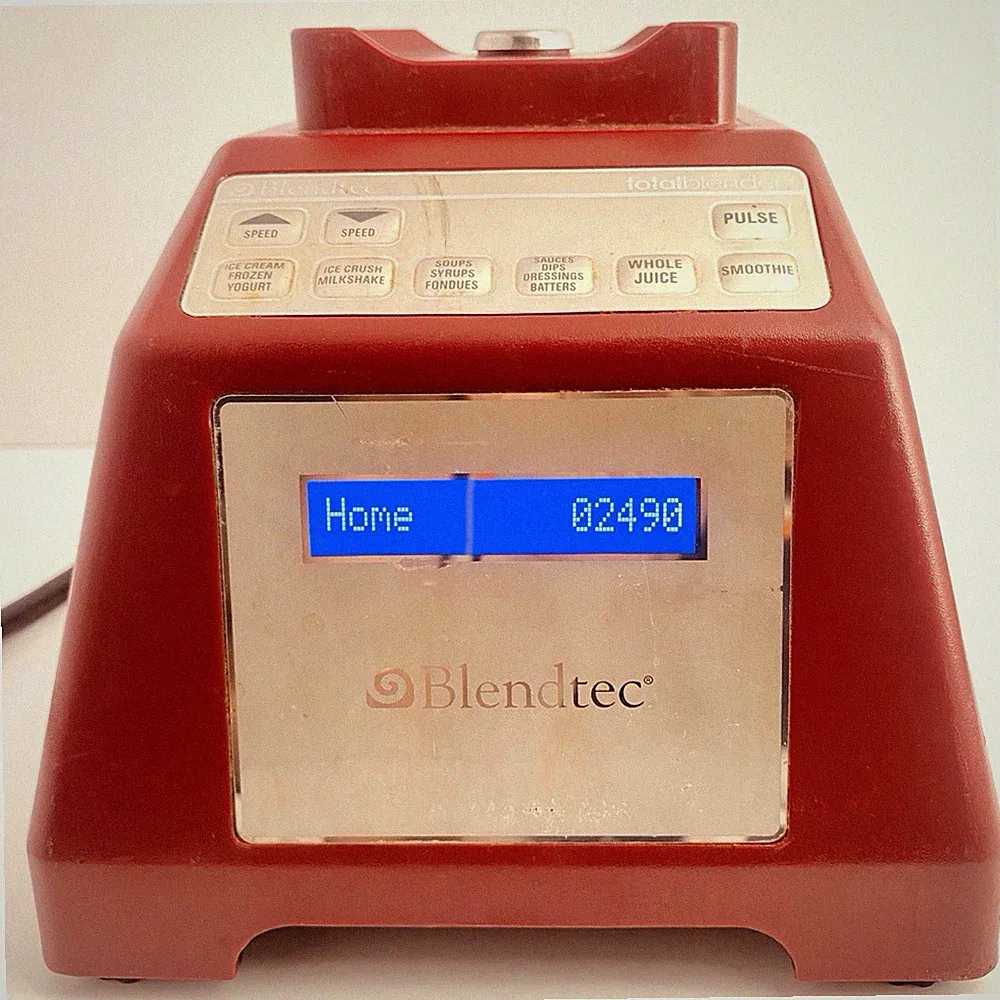 BlendTec Total Blender Model ES3 Red with Silver Base WORKS WELL - WATCH VIDEO