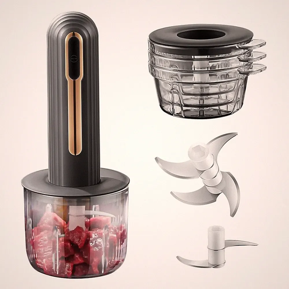 BOMANSI BOMS Electric Mini Food Processor, 4Cup Portable USB Small Food Proce...
