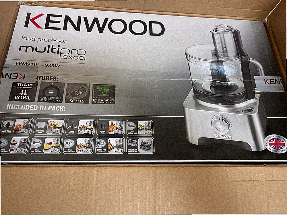 BRAND NEW Kenwood MultiPro Excel FPM910 935W Food Processor Complete Set 4L Bowl