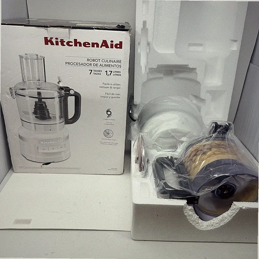 Brand New KitchenAid KFP0718WH 7-Cup Food Processor Chop Slice Puree, White
