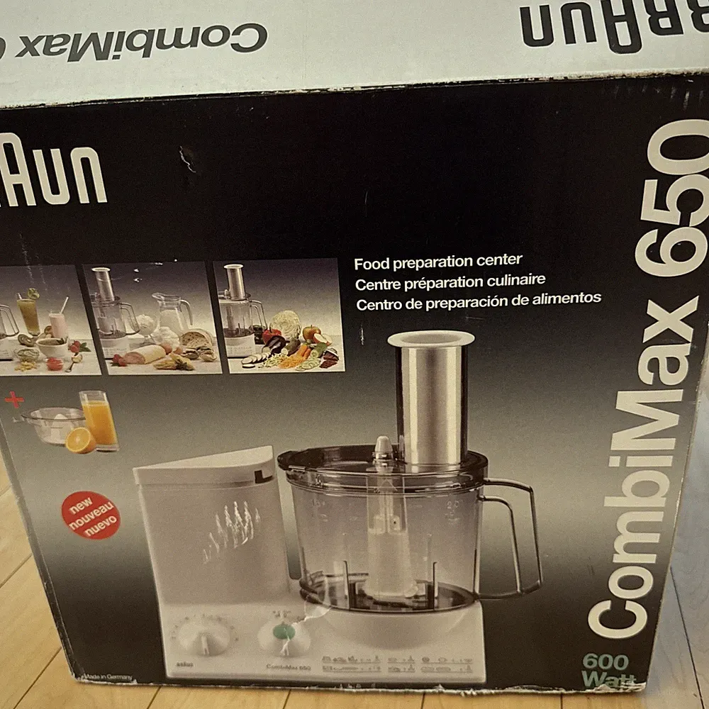 Braun Combimax 650 14 Speed Food Processor W/ Blades & Attachments New Open Box