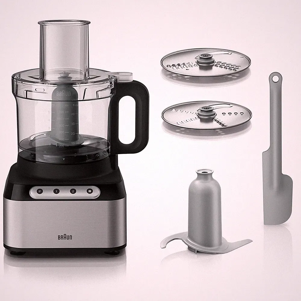 BRAUN EASY PREP 8C FOOD PROCESSOR - SILVER - Scratch & Dent