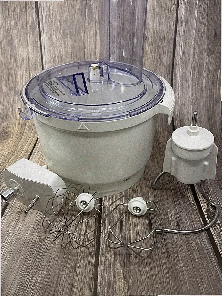 Braun K1000 3210 Food Processor Work Bowl Mixing Bowl Lid Whisk Attachments Etc!