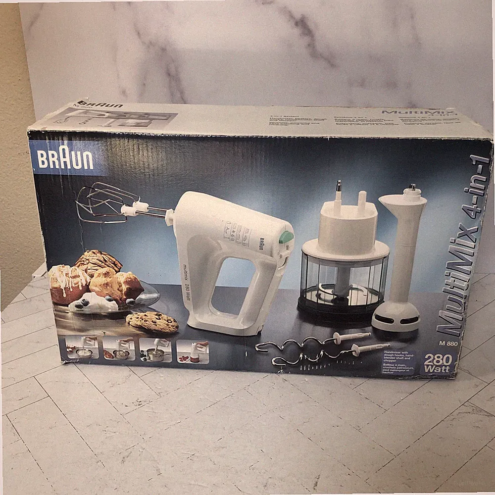 Braun M 880 Multimix 4-in-1 Hand Mixer Food Processor 280 Watt NEW UNUSED