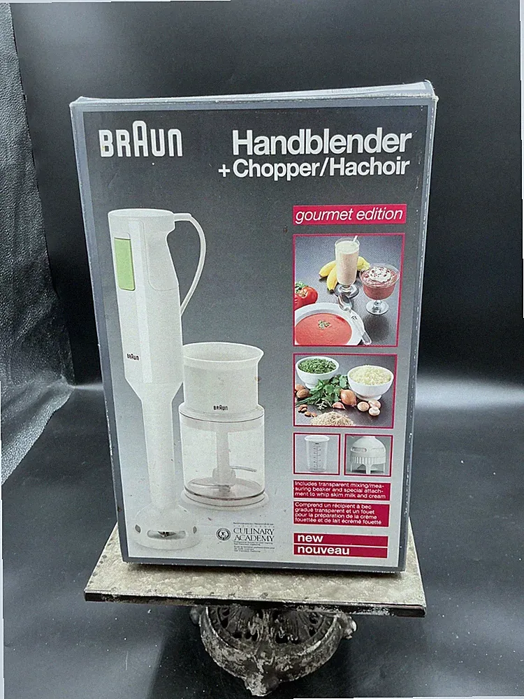 Braun MR 380 Hand Blender & Chopper Gourmet Edition Immersion Mixer Tested Works