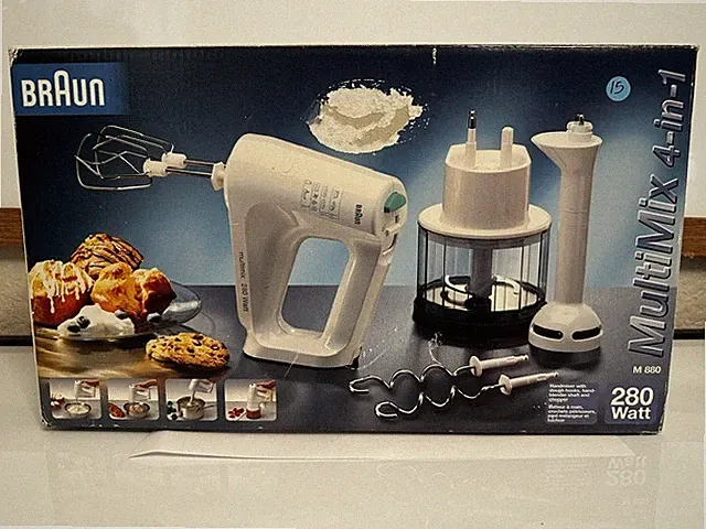 Braun Multimix M 880 Gourmet Edition 280 Watt 4 in 1 Hand Mixer Food Processor