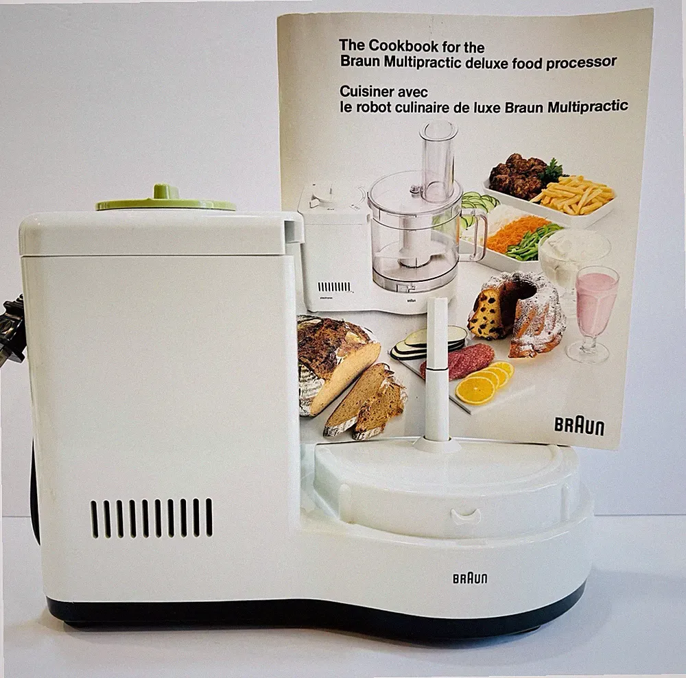 Braun Multipractic Food Processor 4259 BASE MOTOR & COOKBOOK ONLY Tested WORKS!