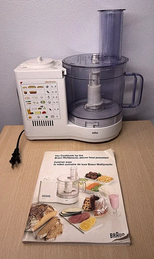 Braun Multipractic Food Processor Type 4262 Germany w/Accessories Tested