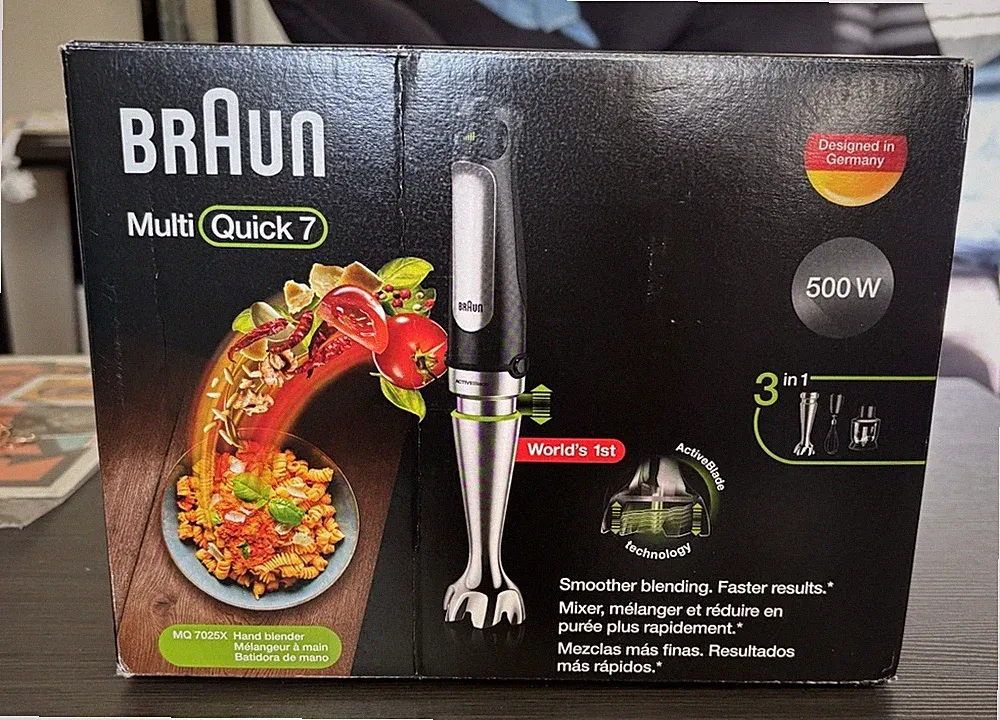 Braun MultiQuick 7 3-in-1 Immersion Blender with Food Processor - New