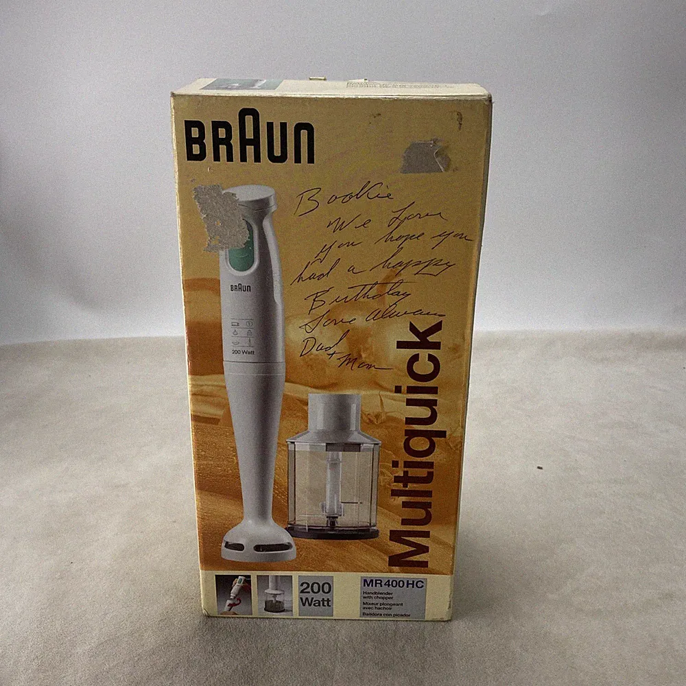 Braun MultiQuick Hand Blender Mixer 200 Watt MR400 With Cup & Cover Works