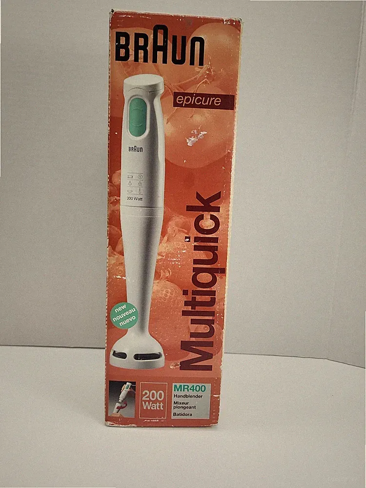 Braun Multiquick MR400 Immersion Hand Blender 200W w/ Beaker Manual & Box