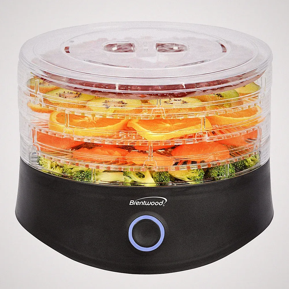 Brentwood 5 Tray Food Dehydrator in Black w Auto Shut Off