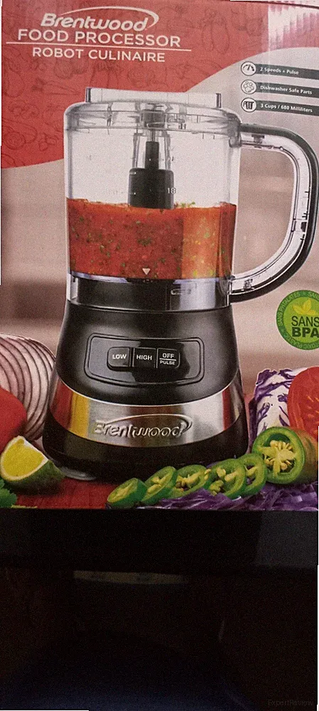 Brentwood Appl. FP-549BK 3-Cup Food Processor (Black)