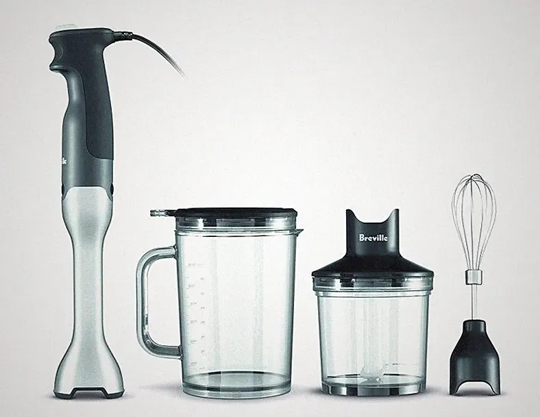 Breville Control Grip Immersion Blender BSB510XL 280W 15-Speed Stainless Steel.