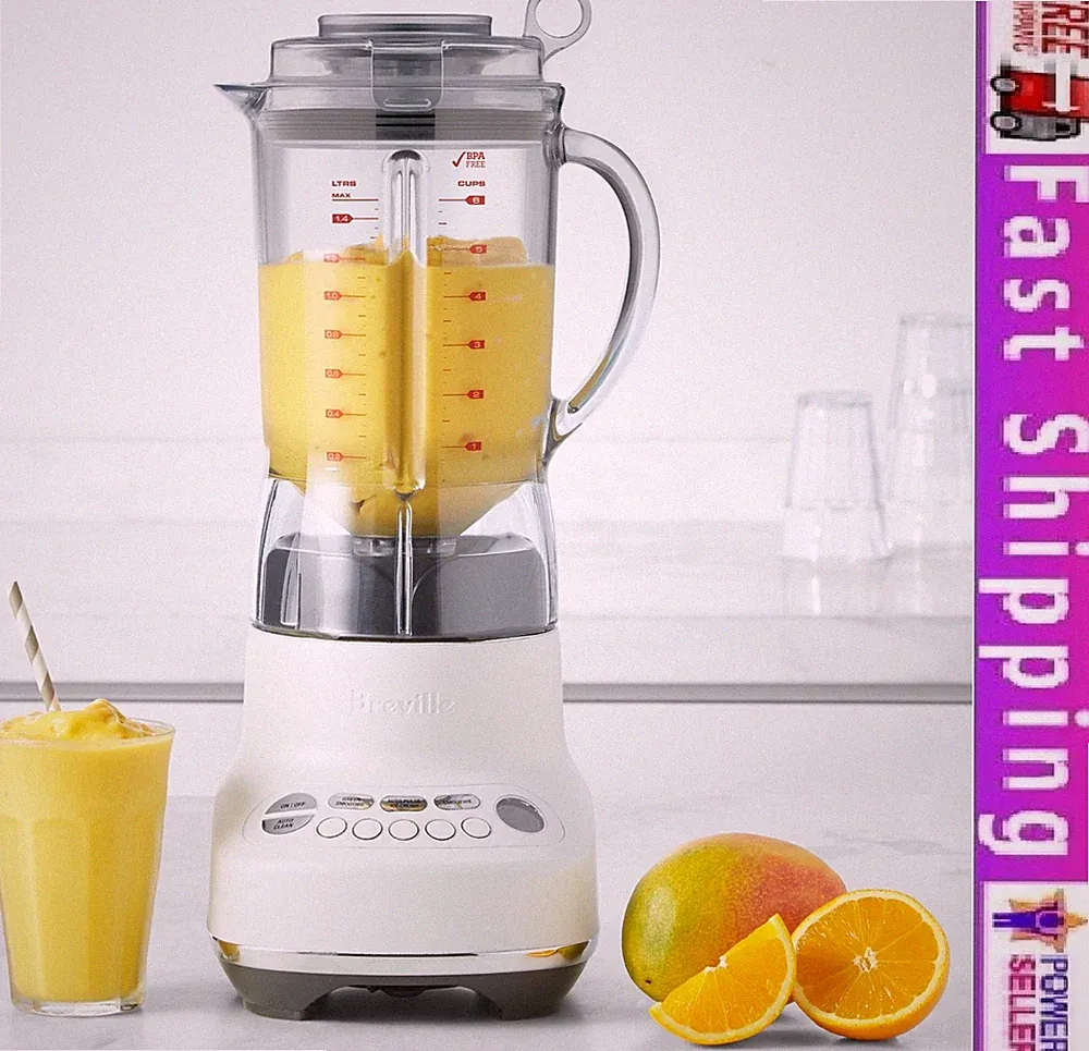 Breville Fresh & Furious® Blender 50 oz, Sea Salt, Stock US-No Import Fees