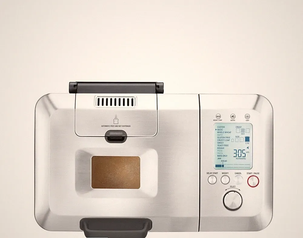 Breville The Custom Loaf Bread Machine 830W Silver 14 Programs Timer LCD