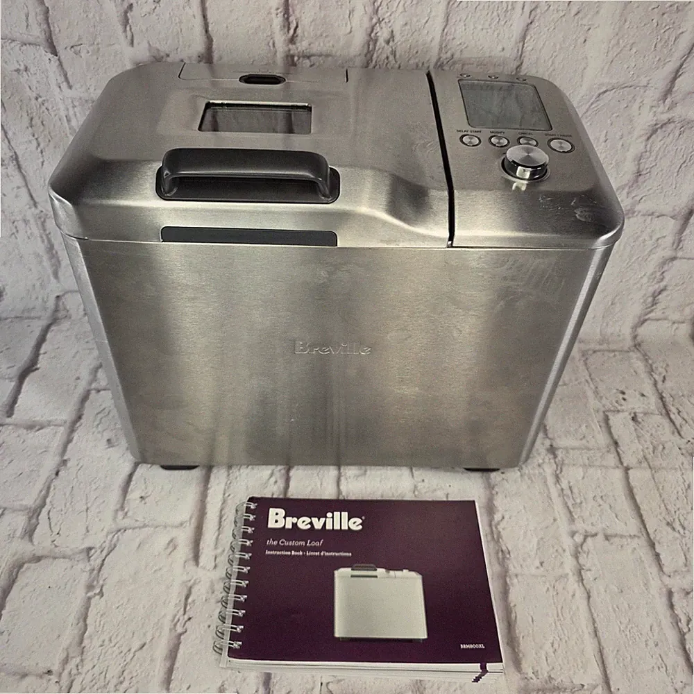 Breville The Custom Loaf Bread Maker BBM800XL Stainless Steel W/ Manual Tested