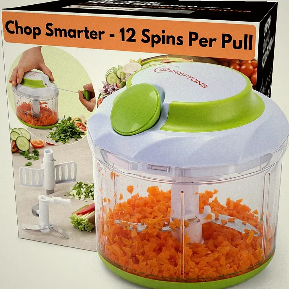 Brieftons Choppers Quickpull Food Chopper Large 4cup Powerful Manual Hand Held /