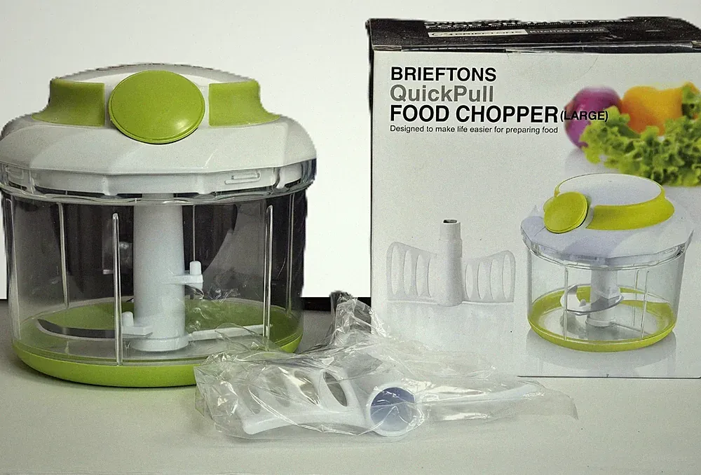BRIEFTONS QuickPull Food Chopper: Large 4-Cup Manual String Pull Food Processor