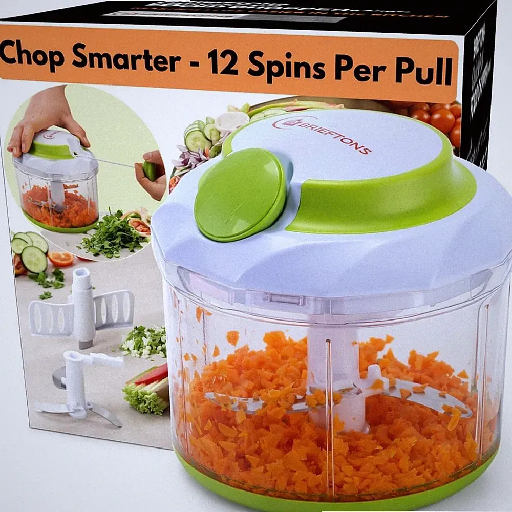 Brieftons QuickPull Manual Food Chopper Large 4 Cup Hand Pull Mincer