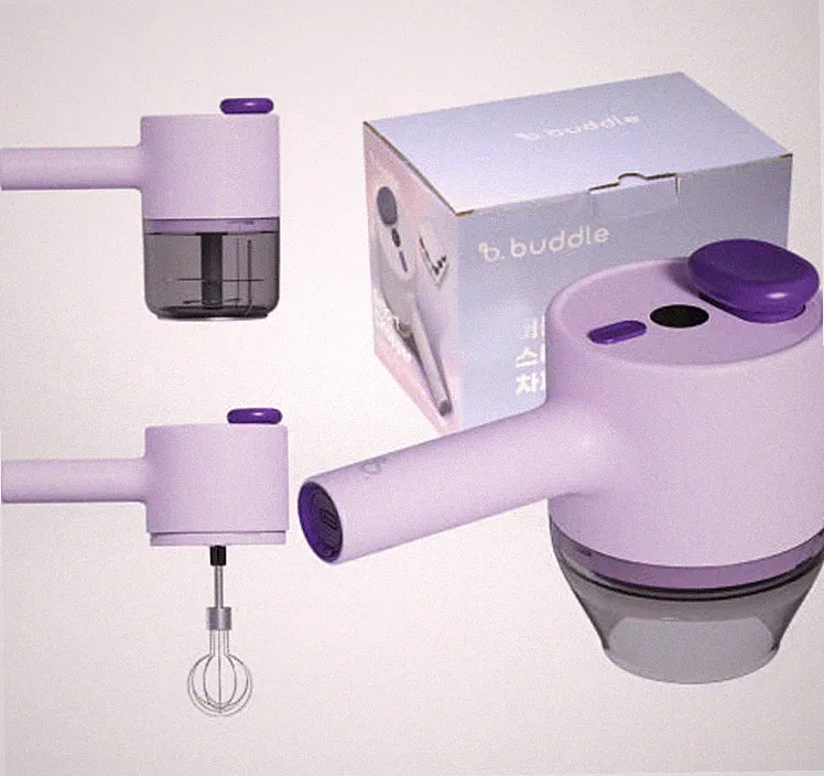 BUDDLE 3-in-1 Wireless Garlic Chopper Baby Food Processor Veggie Slicer 2nd Gen