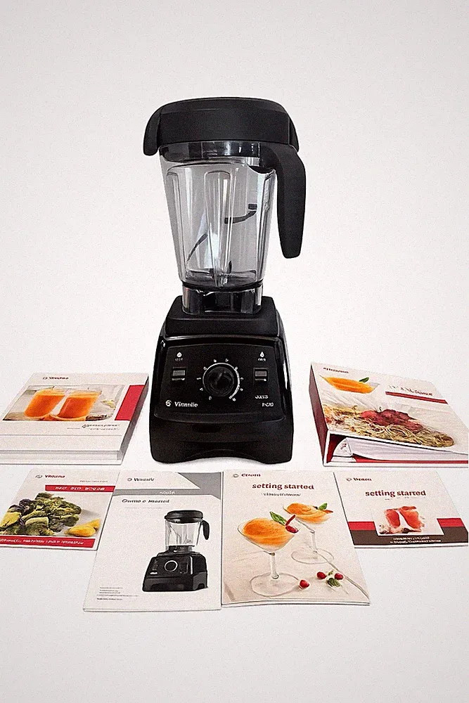 BUNDLE Vitamix 7500 Professional Blender & Cookbooks & Manual - Black