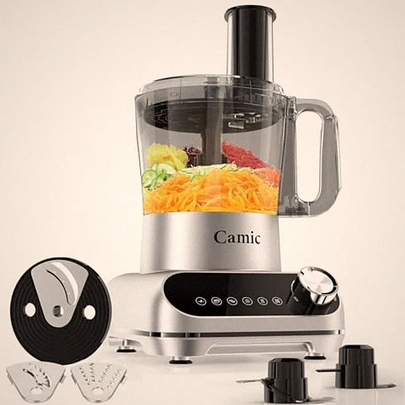 Camic 600W Food Processor, 72OZ Large Capacity Countertop Electric Vegetable Cho