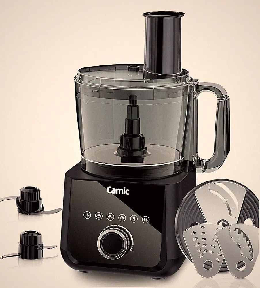 Camic Food Processor, 600W, Shredding and Slicing, French Fries Cutter, Knead...