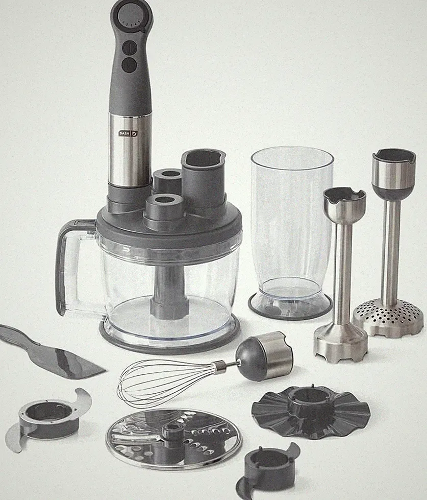 Chef Series Deluxe Immersion Hand Blender, 5 Speed Stick Blender with Stainless