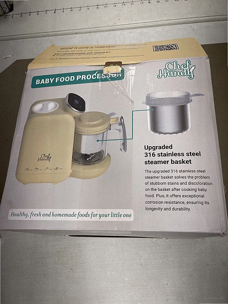 Chefhandy Baby Food Maker, Steamer & Blender with Stainless Steel Basket, Pure 1