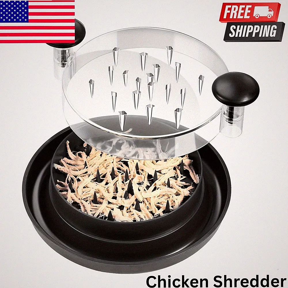 Chicken Shredder Tool Twist Meat Chopper Shredding Machine Clear Cover Non Slip