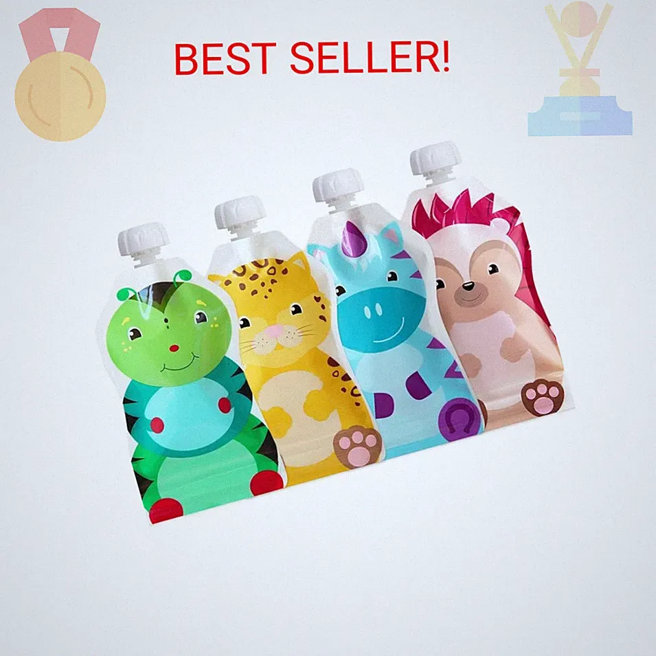 ChooMee Reusable Baby Food Storage Pouches, 5 oz | Ideal for Baby Food, Smoothie