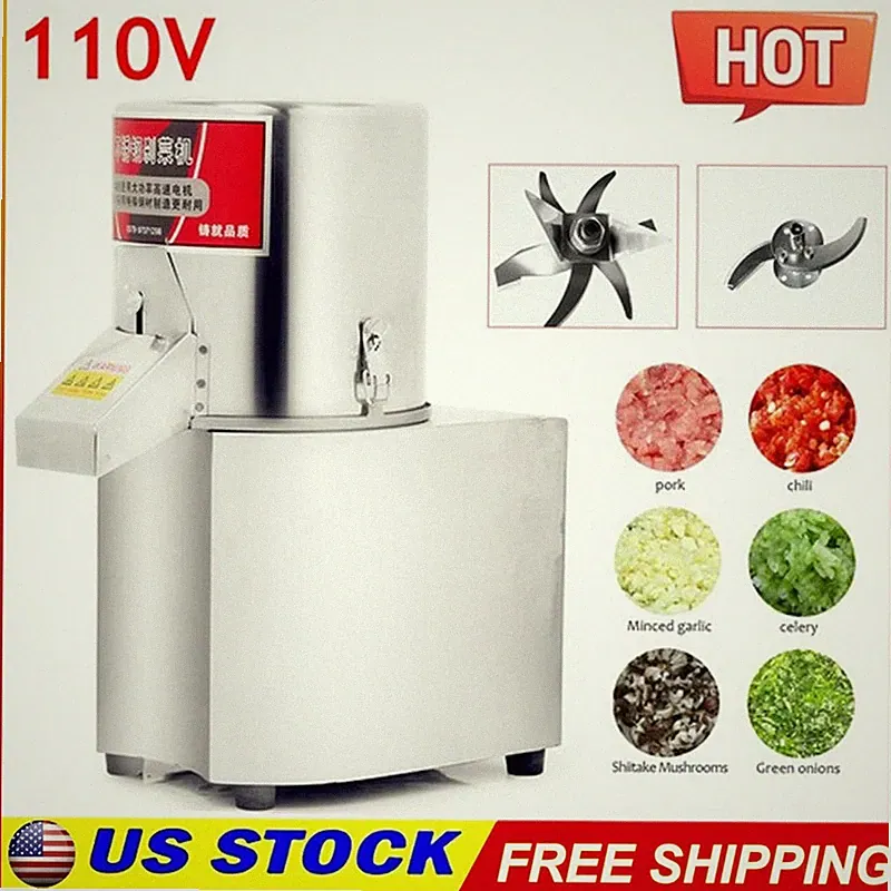 Commercial 110V 600W Food Processor Electric Vegetable Chopper Grinder Machine