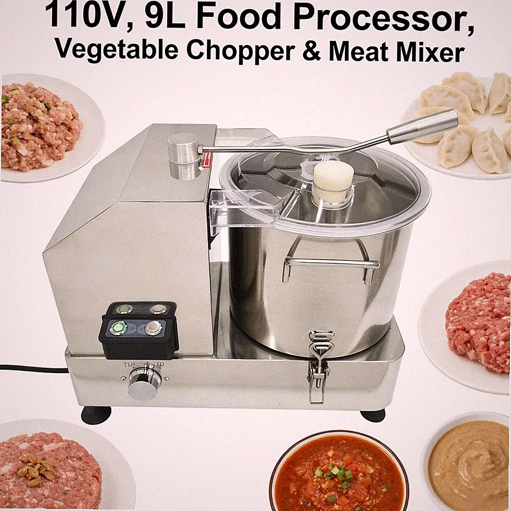 Commercial 9L Large Food Processor Meat Mincer & Mixer Chopper Stuffing Blender