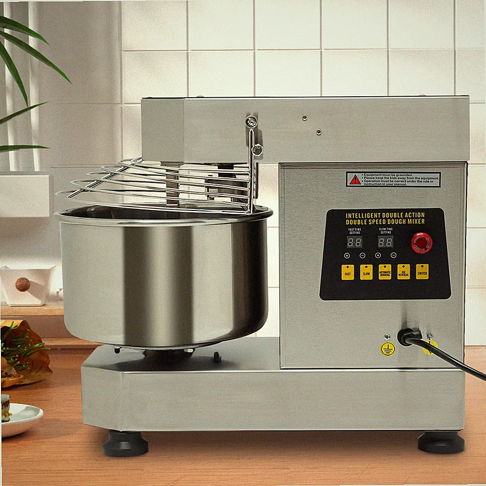 Commercial Food Mixer Dual Rotating Dough Kneading Machine Stainless Steel