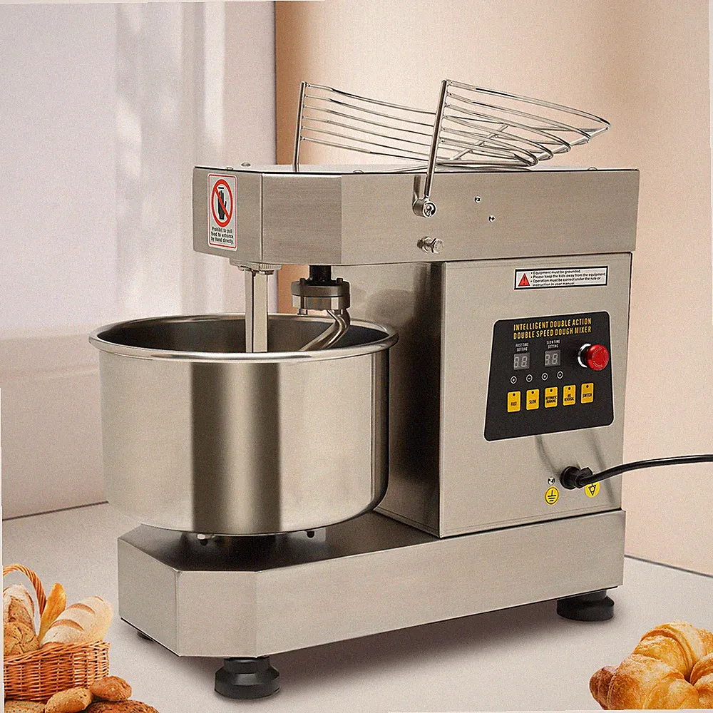 Commercial Food Mixer Dual Rotating Dough Kneading Machine with Stainless Steel