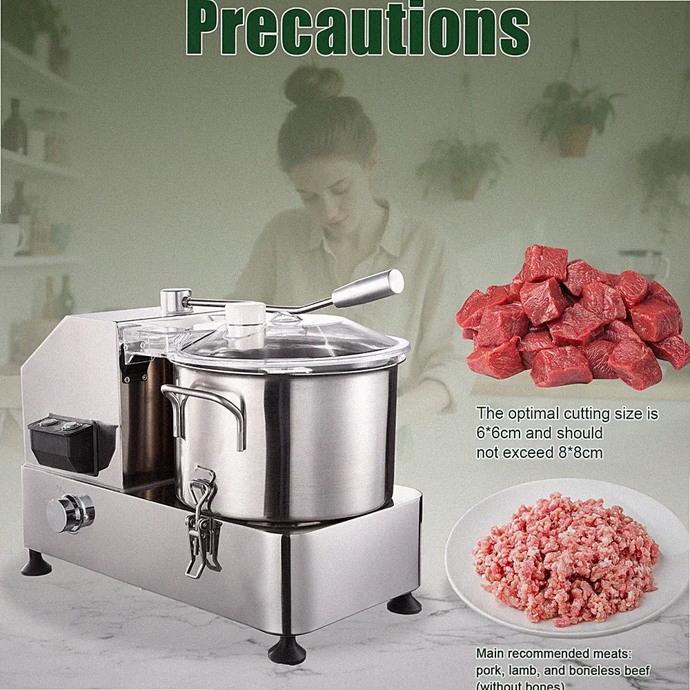 Commercial Food Processor 6L Electric Heavy-Duty Vegetable Cutter
