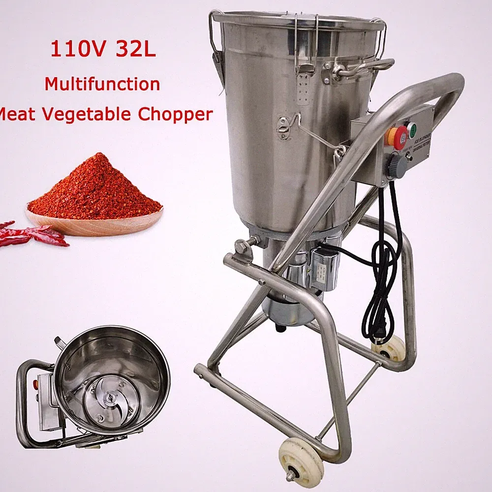 Commercial Food Processor Cutter 32L StainlessSteel Meat Fruit Vegetable Chopper