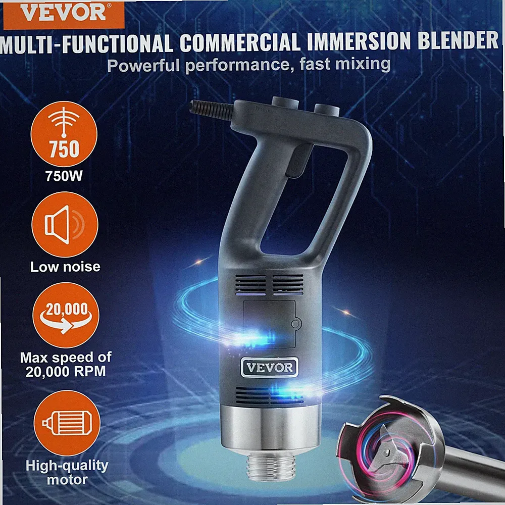 Commercial Immersion Blender, 750W 16" Heavy Duty Hand Mixer, Baby Food